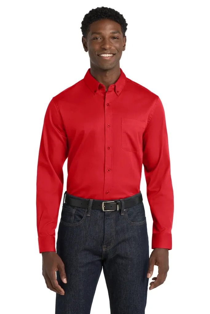 Port Authority® Long Sleeve SuperPro React Twill Shirt. W808 - additional view 12