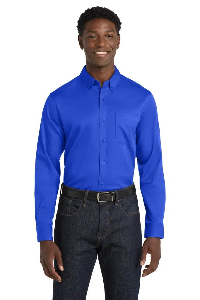Port Authority® Long Sleeve SuperPro React Twill Shirt. W808 - additional view 14