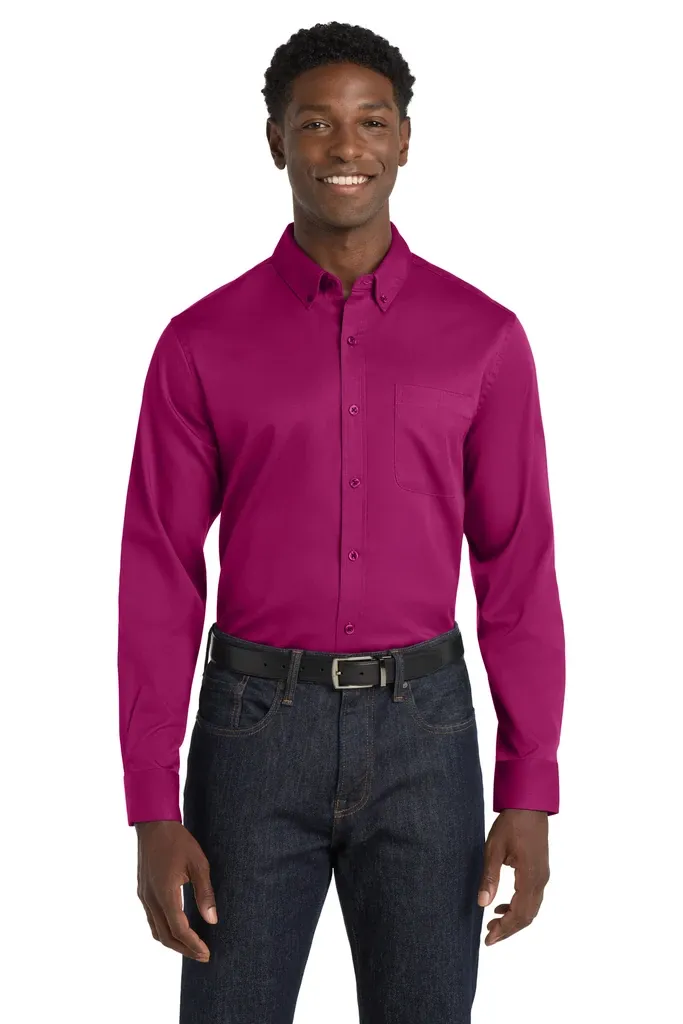 Port Authority® Long Sleeve SuperPro React Twill Shirt. W808 - additional view 17