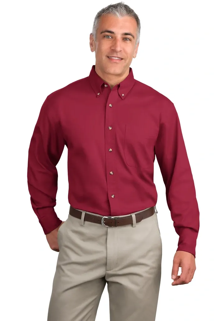 Port Authority® Long Sleeve Twill Shirt.  S600T - additional view 5