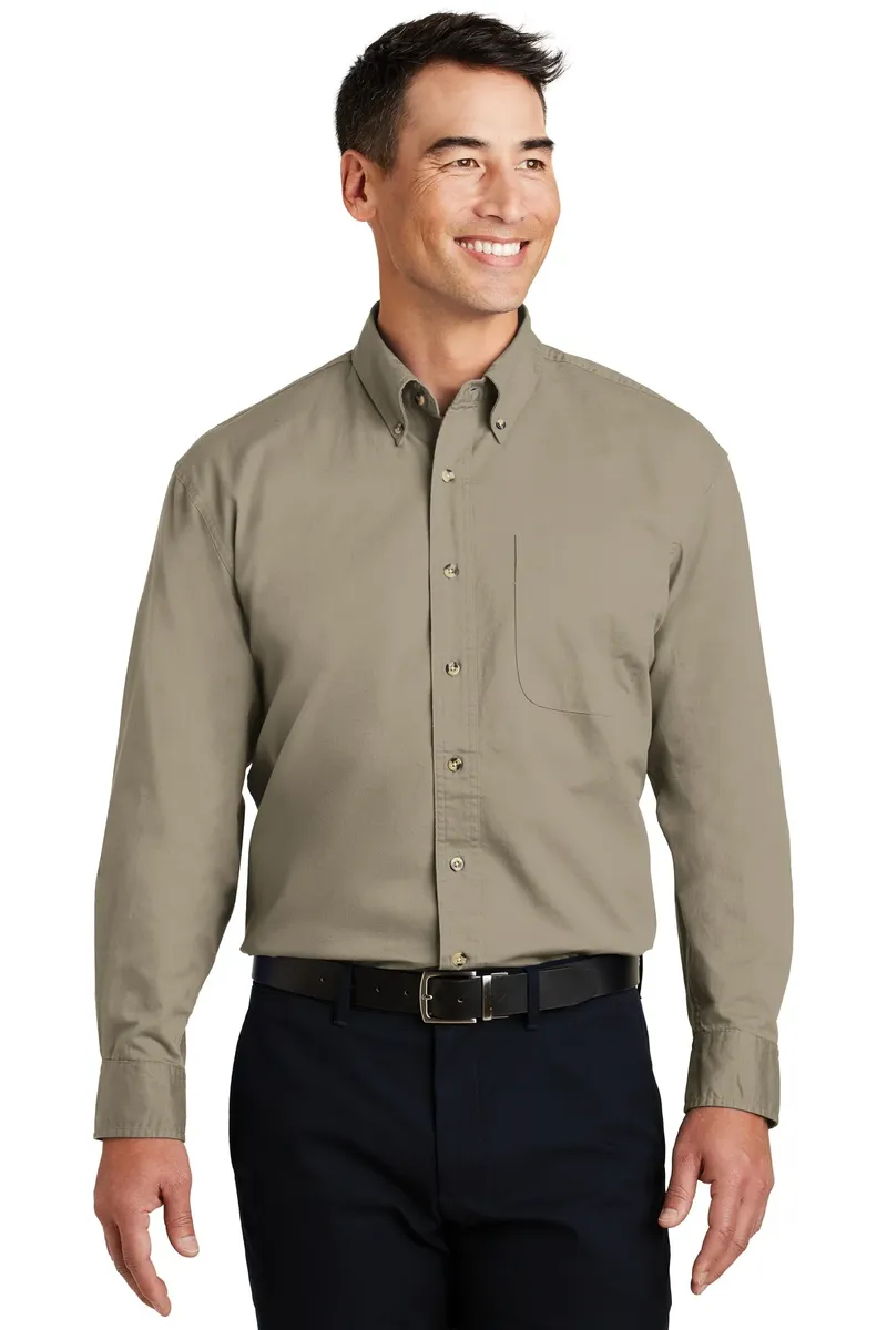 Port Authority® Long Sleeve Twill Shirt.  S600T - additional view 6