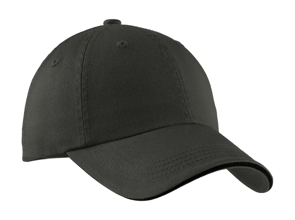 Port Authority® Sandwich Bill Cap with Striped Closure.  C830 - additional view 7