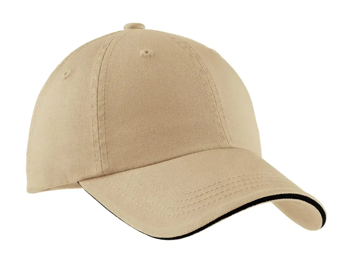 Port Authority® Sandwich Bill Cap with Striped Closure.  C830 - additional view 5