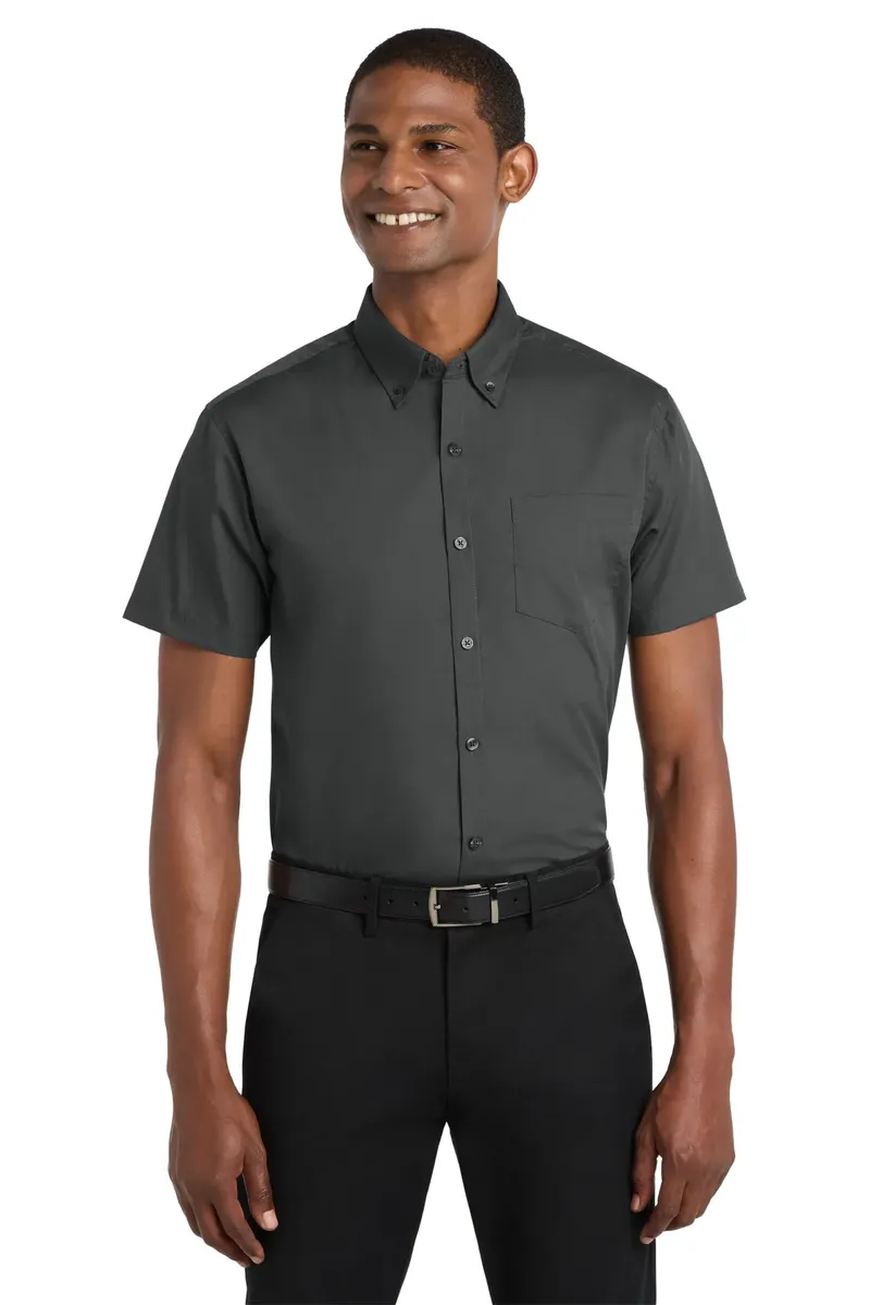 Port Authority® Short Sleeve Carefree Poplin Shirt. W101 - additional view 1