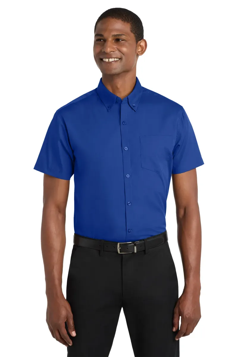 Port Authority® Short Sleeve Carefree Poplin Shirt. W101 - additional view 2