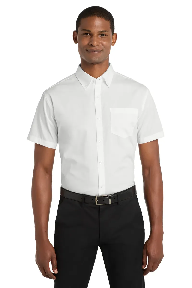 Port Authority® Short Sleeve Carefree Poplin Shirt. W101 - additional view 3