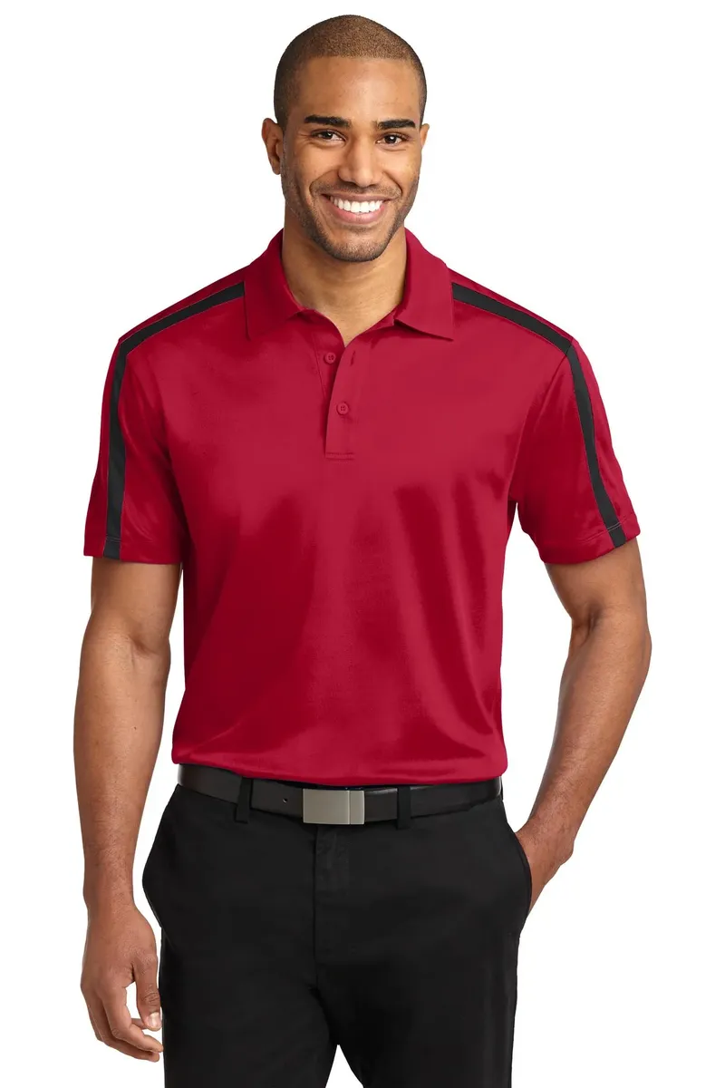 Port Authority® Silk Touch Performance Colorblock Stripe Polo. K547 - additional view 2