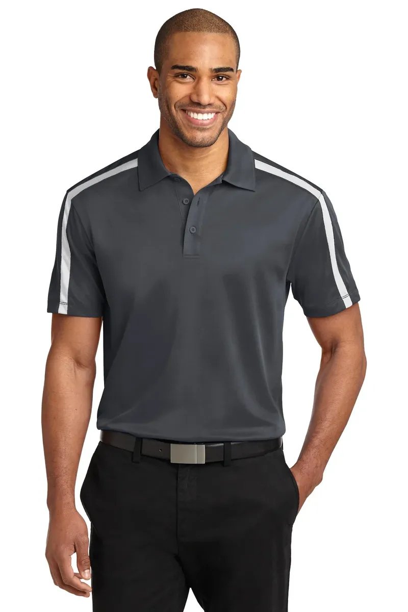 Port Authority® Silk Touch Performance Colorblock Stripe Polo. K547 - additional view 1