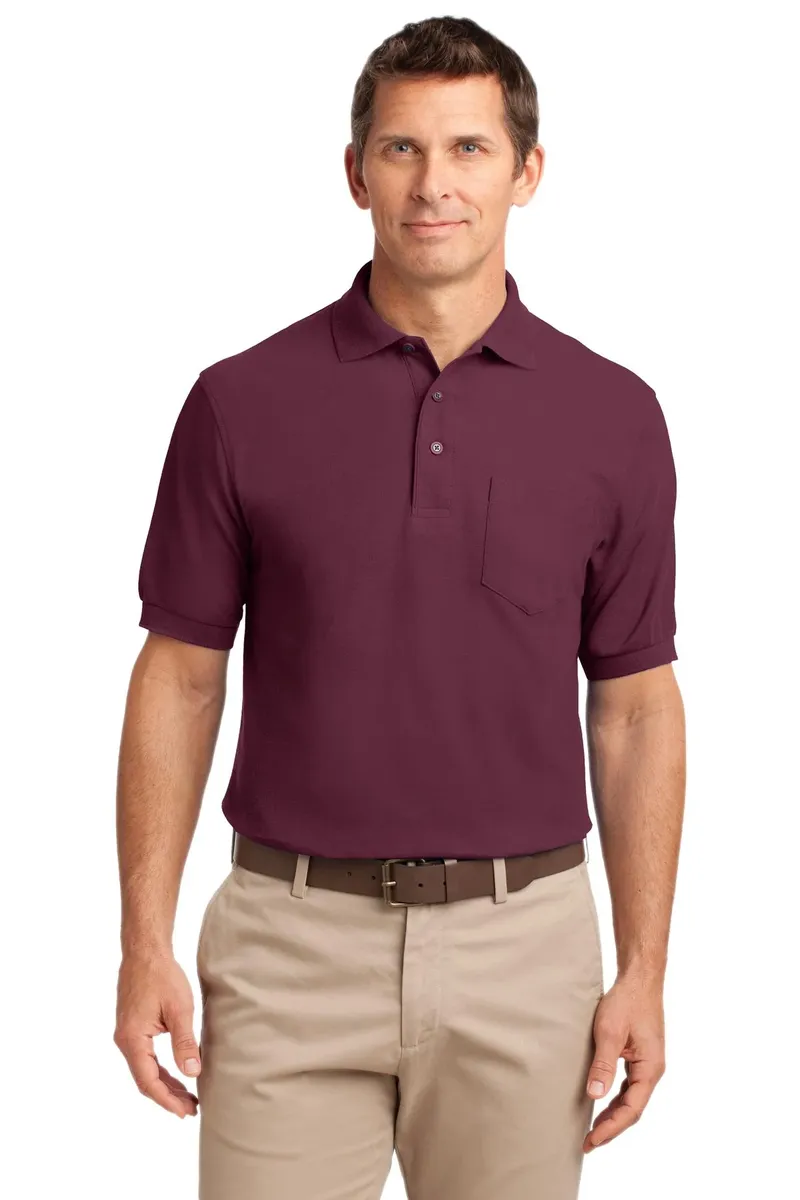 Port Authority® Silk Touch Polo with Pocket.  K500P - additional view 3