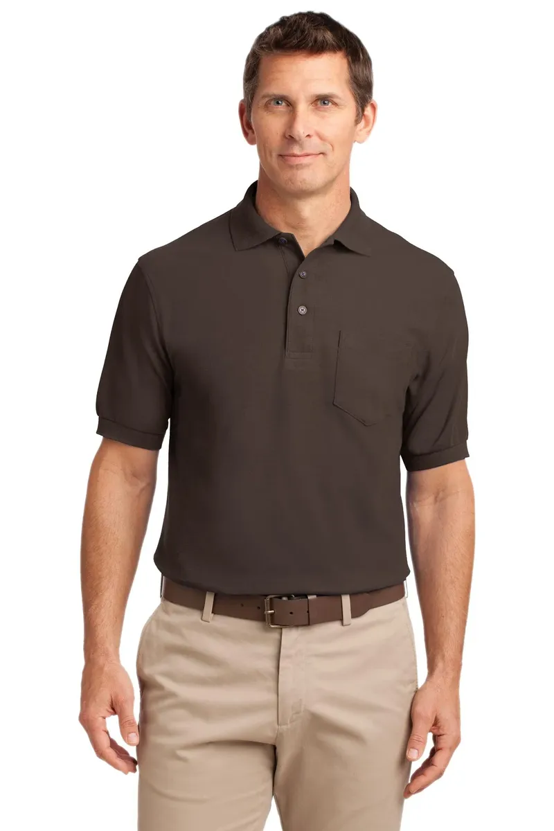 Port Authority® Silk Touch Polo with Pocket. K500P