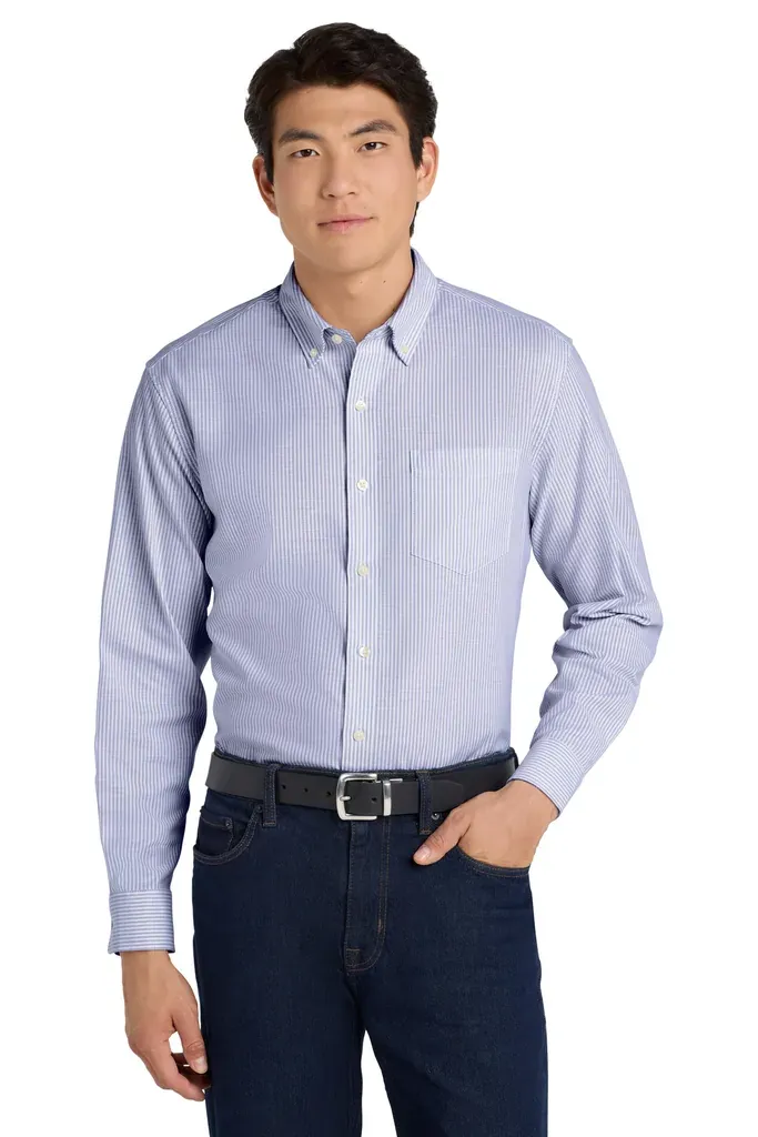 Port Authority ® SuperPro  Oxford Stripe Shirt. W657