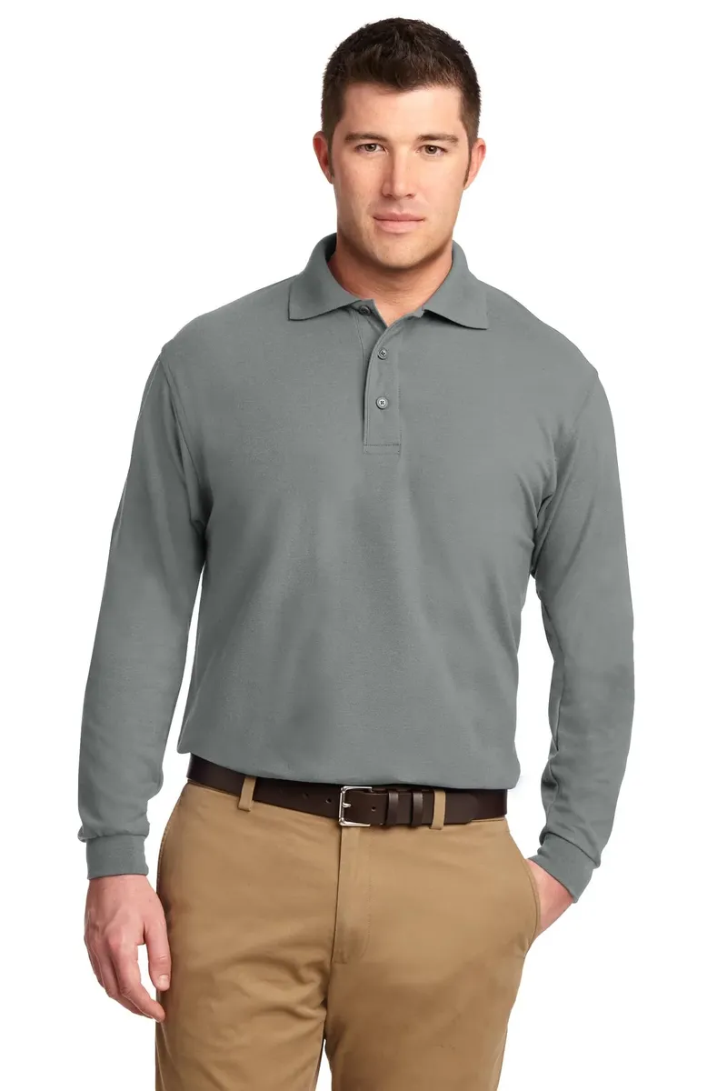 Port Authority® Tall Silk Touch Long Sleeve Polo. TLK500LS - additional view 2