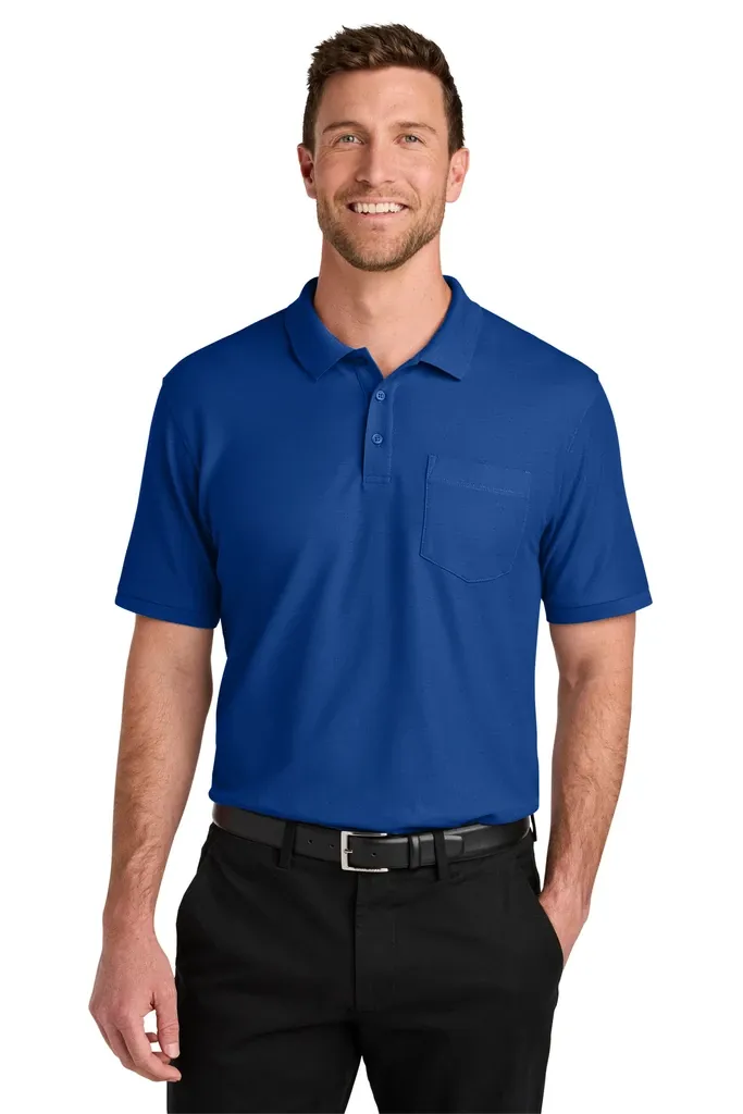 Port Authority® Tall Wearever Signature Pique Pocket Polo TLK200P - additional view 2