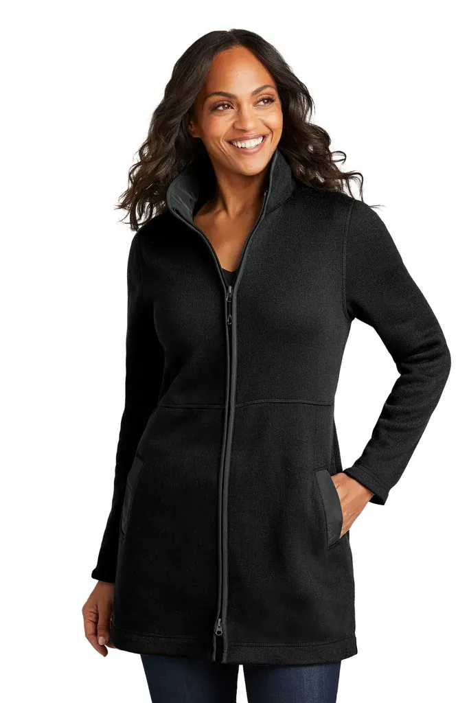 Port Authority® Women's Arc Sweater Fleece Long Jacket L425 - additional view 1