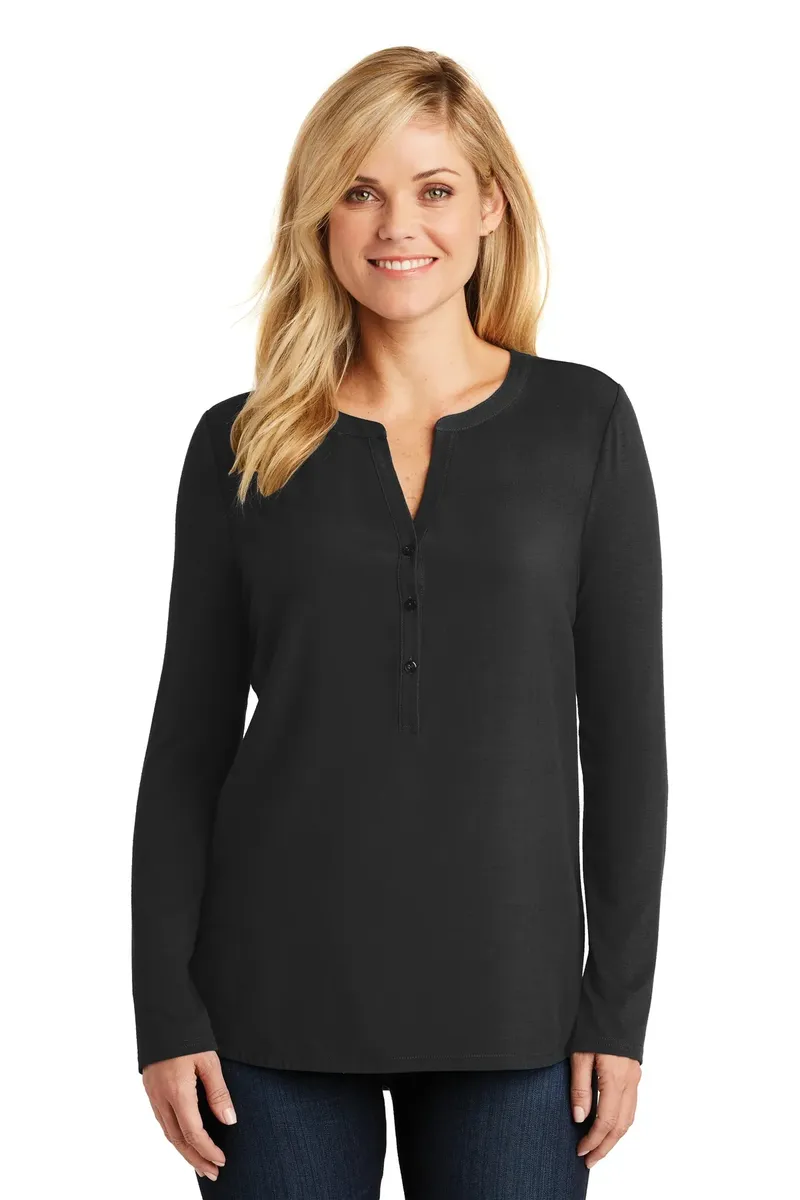 Port Authority® Women's Concept Henley Tunic. LK5432 - additional view 1