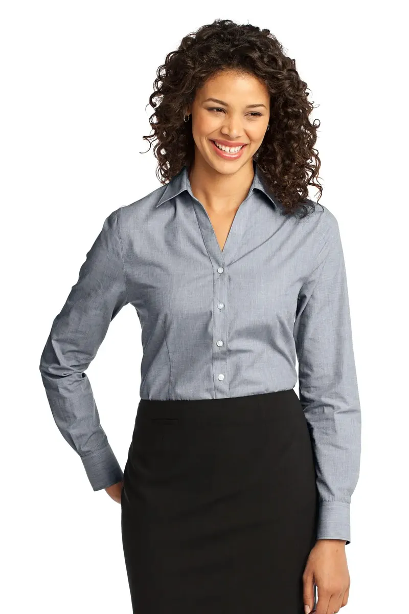 Port Authority® Women's Crosshatch Easy Care Shirt. L640 - additional view 2