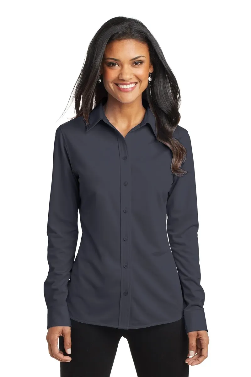Port Authority® Women's Dimension Knit Dress Shirt. L570 - additional view 2