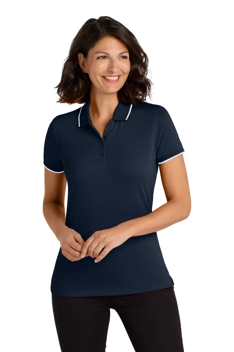 Port Authority® Women's Dry Zone® UV Micro-Mesh Tipped Polo. LK111 - additional view 2