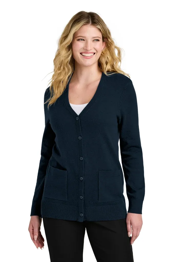 Port Authority® Women's Easy Care Button-Up Cardigan Sweater LSW4150 - additional view 1