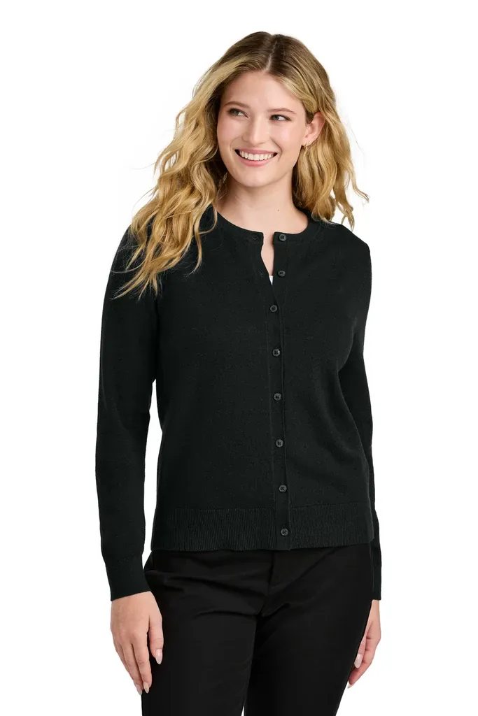 Port Authority® Women's Easy Care Crewneck Cardigan Sweater LSW2870 - additional view 2