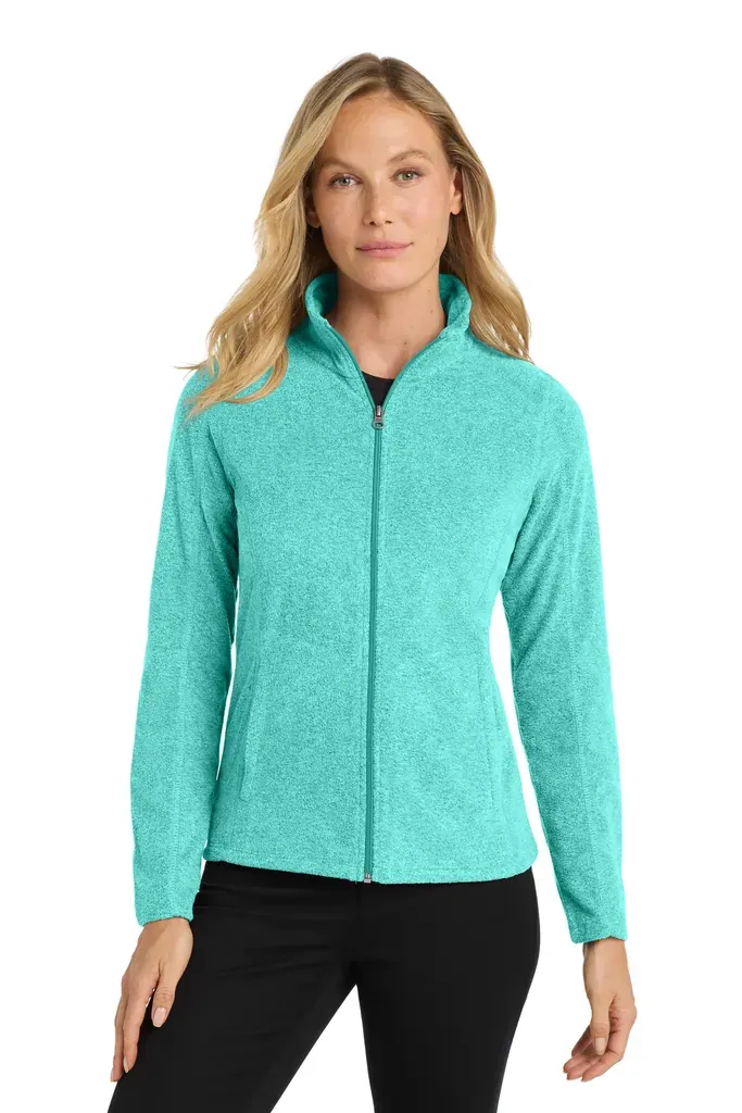 Port Authority® Women's Heather Microfleece Full-Zip Jacket. L235 - additional view 3