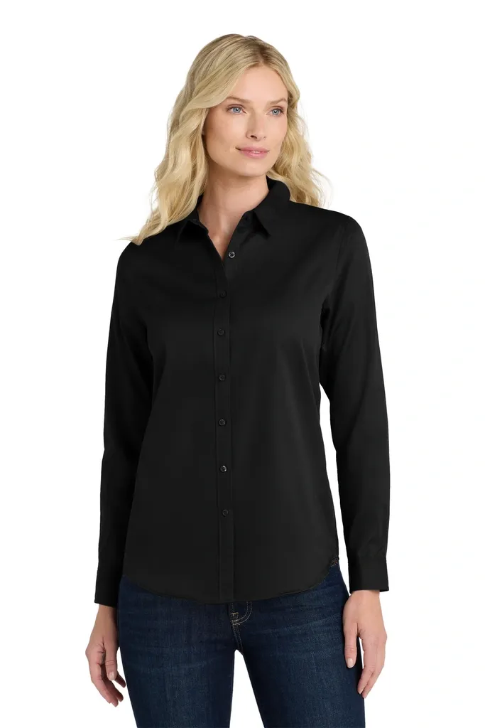 Port Authority® Women's Long Sleeve SuperPro ReactTwill Shirt. LW808 - additional view 4