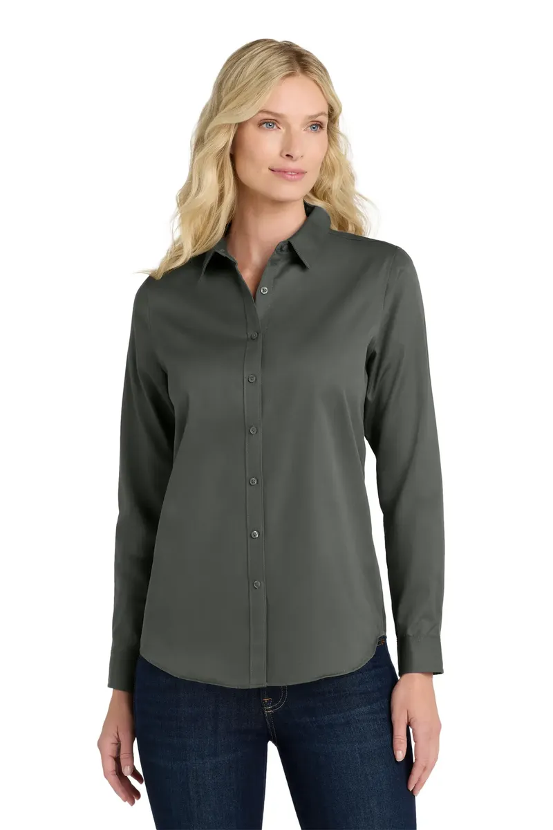 Port Authority® Women's Long Sleeve SuperPro ReactTwill Shirt. LW808 - additional view 7