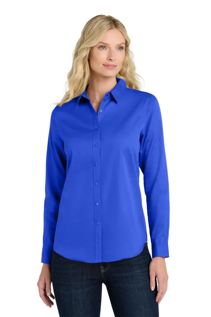 Port Authority® Women's Long Sleeve SuperPro ReactTwill Shirt. LW808 - additional view 2