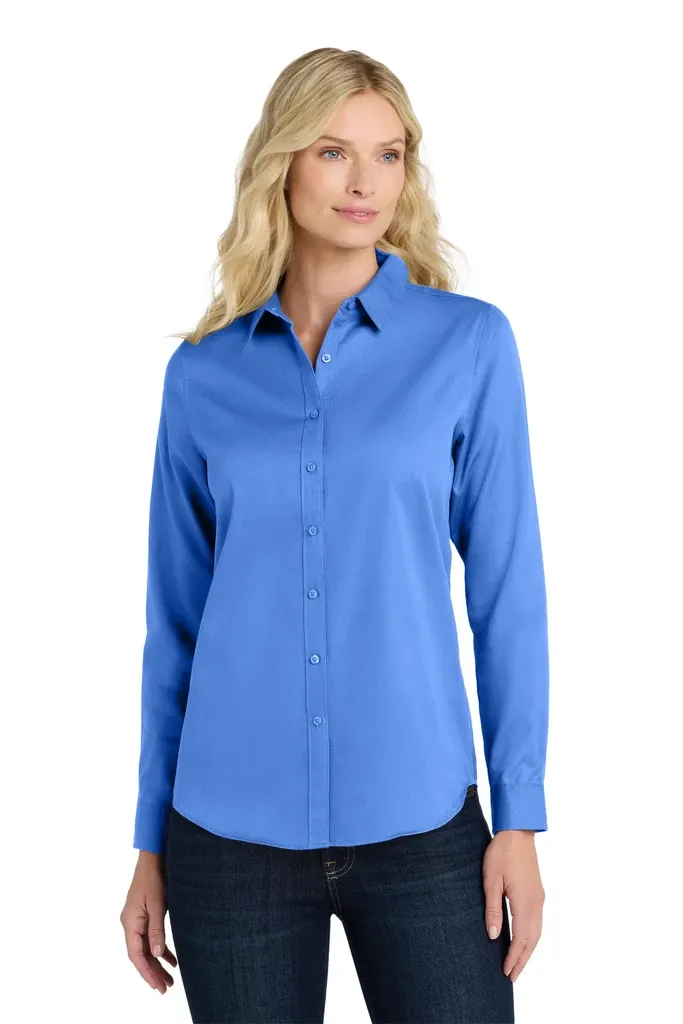 Port Authority® Women's Long Sleeve SuperPro ReactTwill Shirt. LW808 - additional view 8