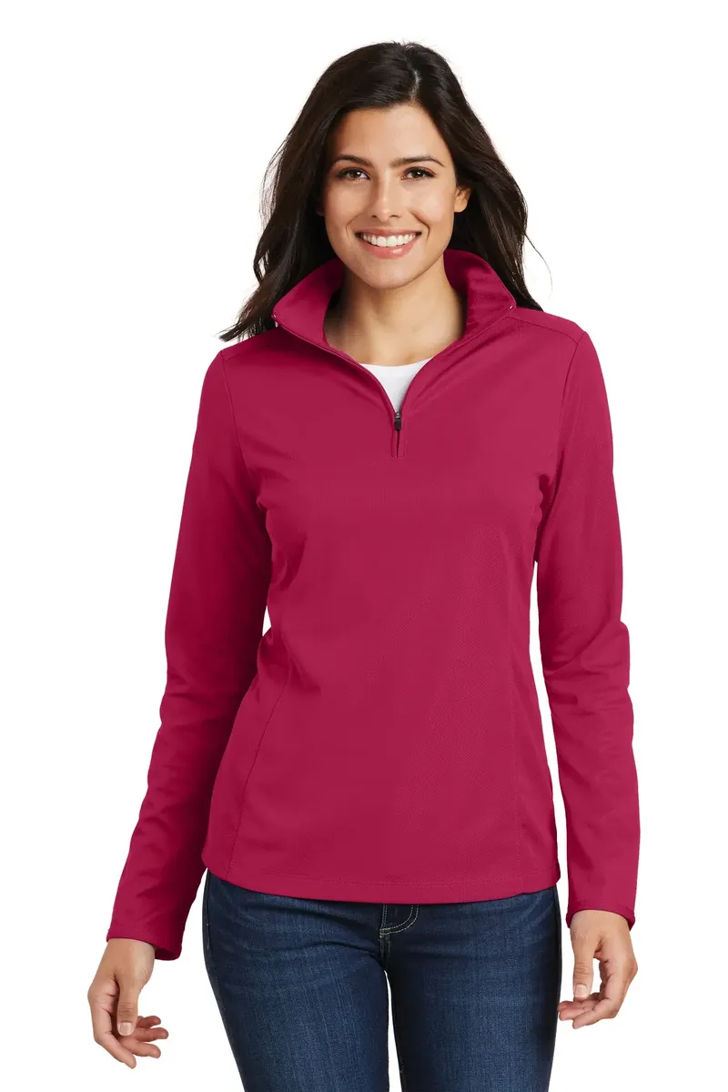 Port Authority® Women's Pinpoint Mesh 1/2-Zip . L806