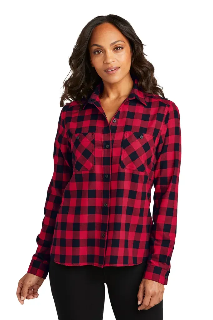 Port Authority® Women's Plaid Flannel Shirt LW669 - additional view 2