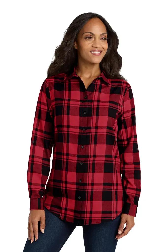 Port Authority® Women's Plaid Flannel Tunic . LW668 - additional view 3