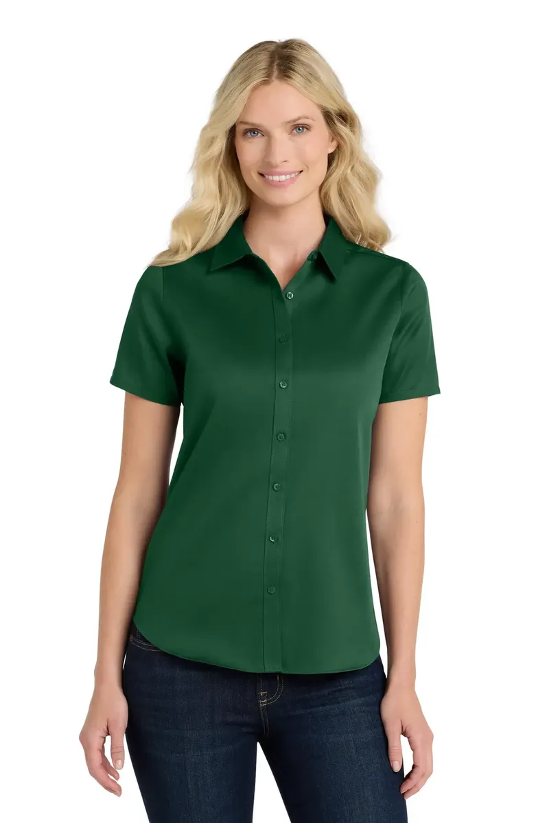 Port Authority® Women's Short Sleeve SuperPro ReactTwill Shirt. LW809 - additional view 6