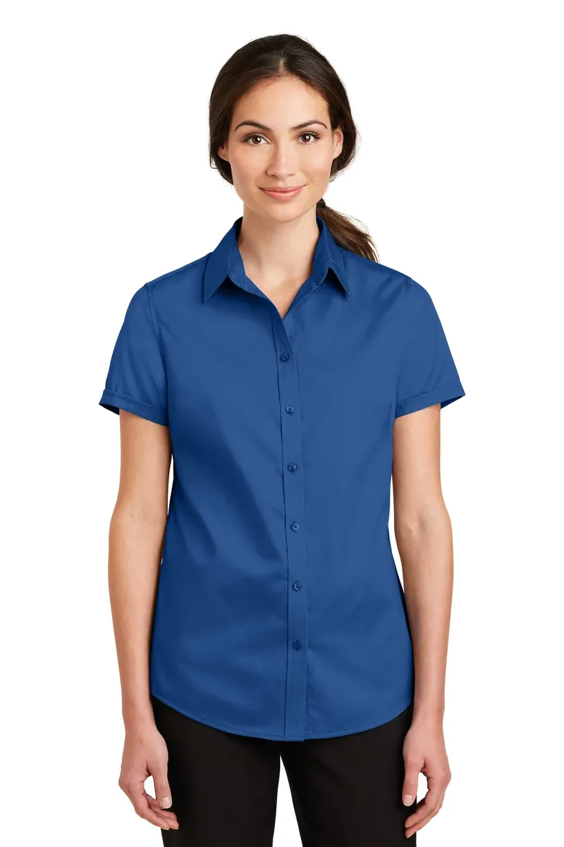 Port Authority® Women's Short Sleeve SuperPro Twill Shirt. L664