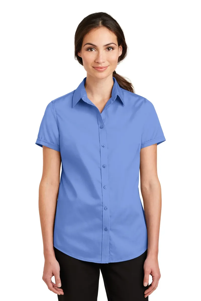 Port Authority® Women's Short Sleeve SuperPro Twill Shirt. L664 - additional view 5