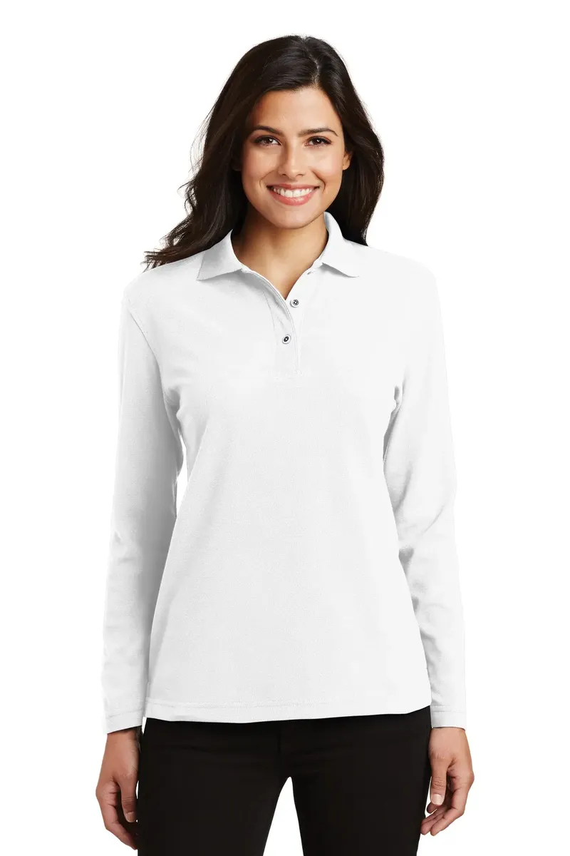 Port Authority® Women's Silk Touch Long Sleeve Polo. L500LS