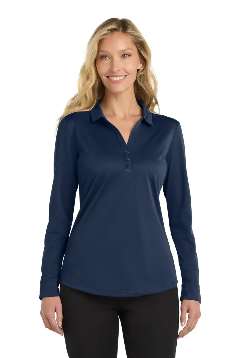 Port Authority ® Women's Silk Touch   Performance Long Sleeve Polo. L540LS - additional view 4
