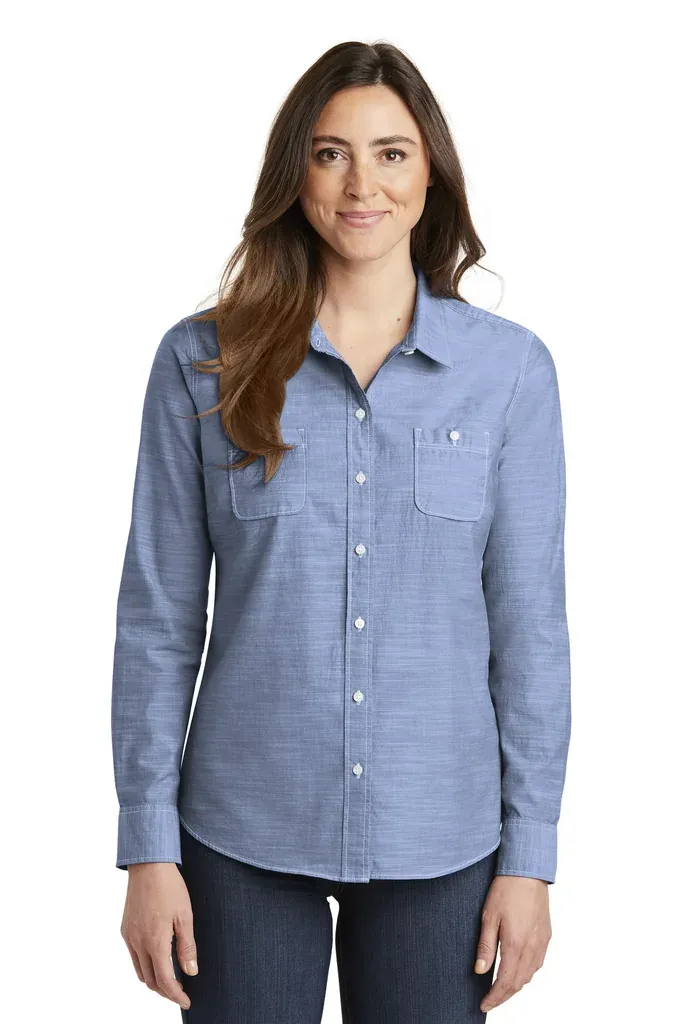 Port Authority® Women's Slub Chambray Shirt. LW380 - additional view 1