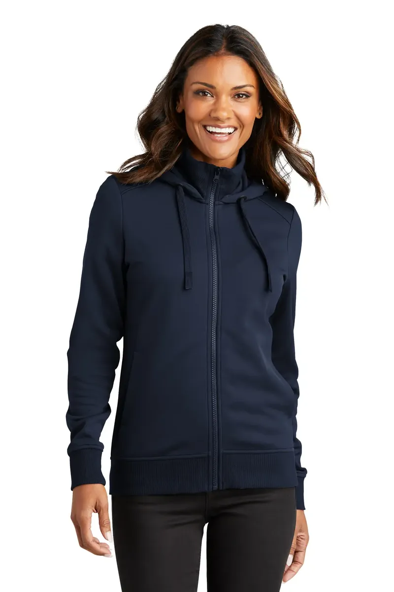 Port Authority® Women's Smooth Fleece Hooded Jacket L814 - additional view 1