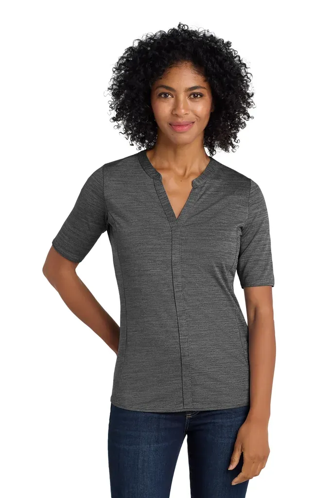 Port Authority ® Women's Stretch Heather Open Neck Top  LK583 - additional view 3