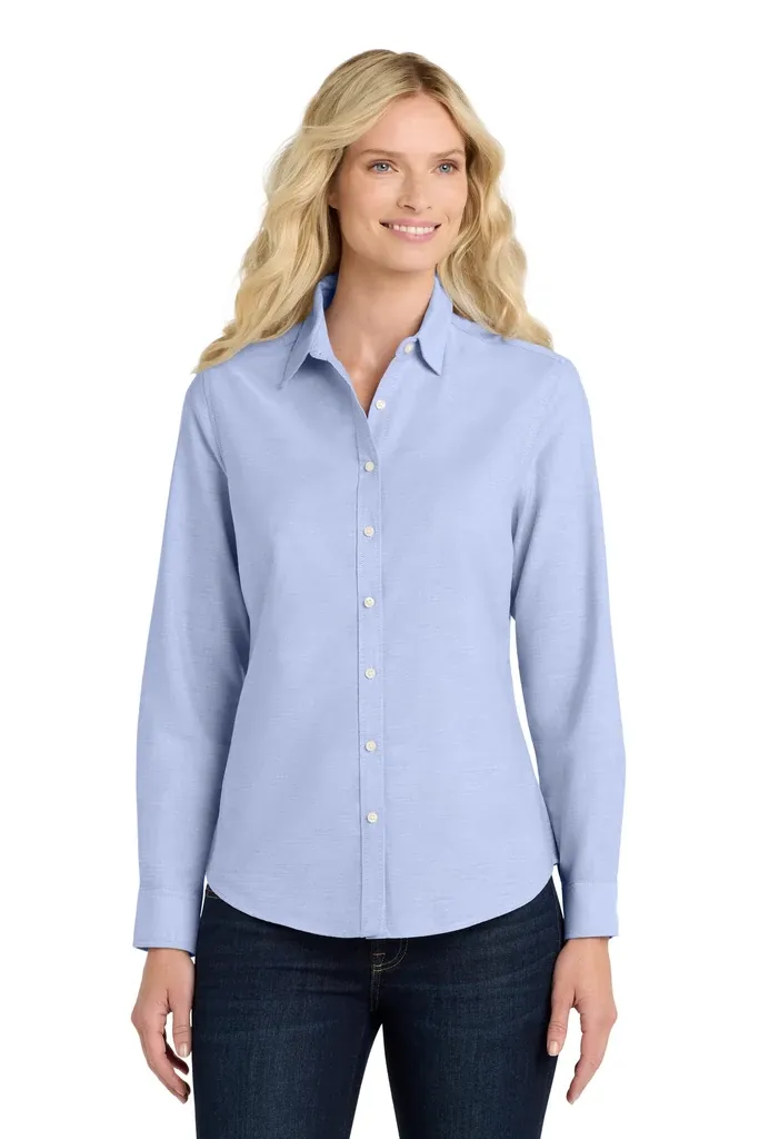 Port Authority® Women's SuperPro Oxford Shirt. L658 - additional view 2