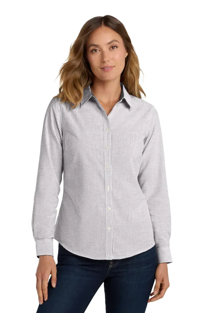 Port Authority ® Women's SuperPro Oxford Stripe Shirt. LW657