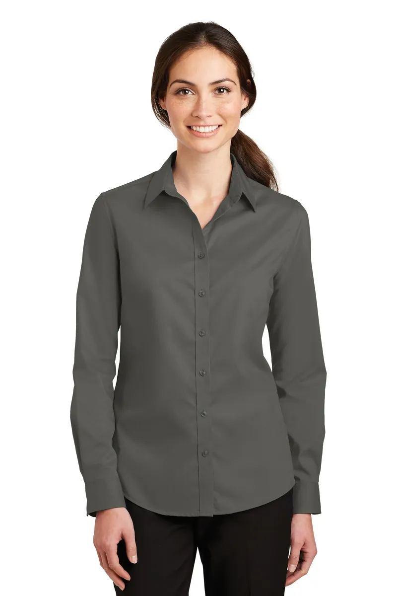 Port Authority® Women's SuperPro Twill Shirt. L663 - additional view 1