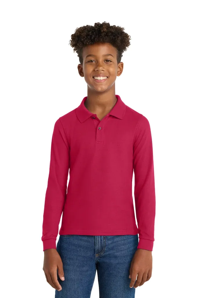 Port Authority® Youth Long Sleeve Silk Touch Polo. Y500LS