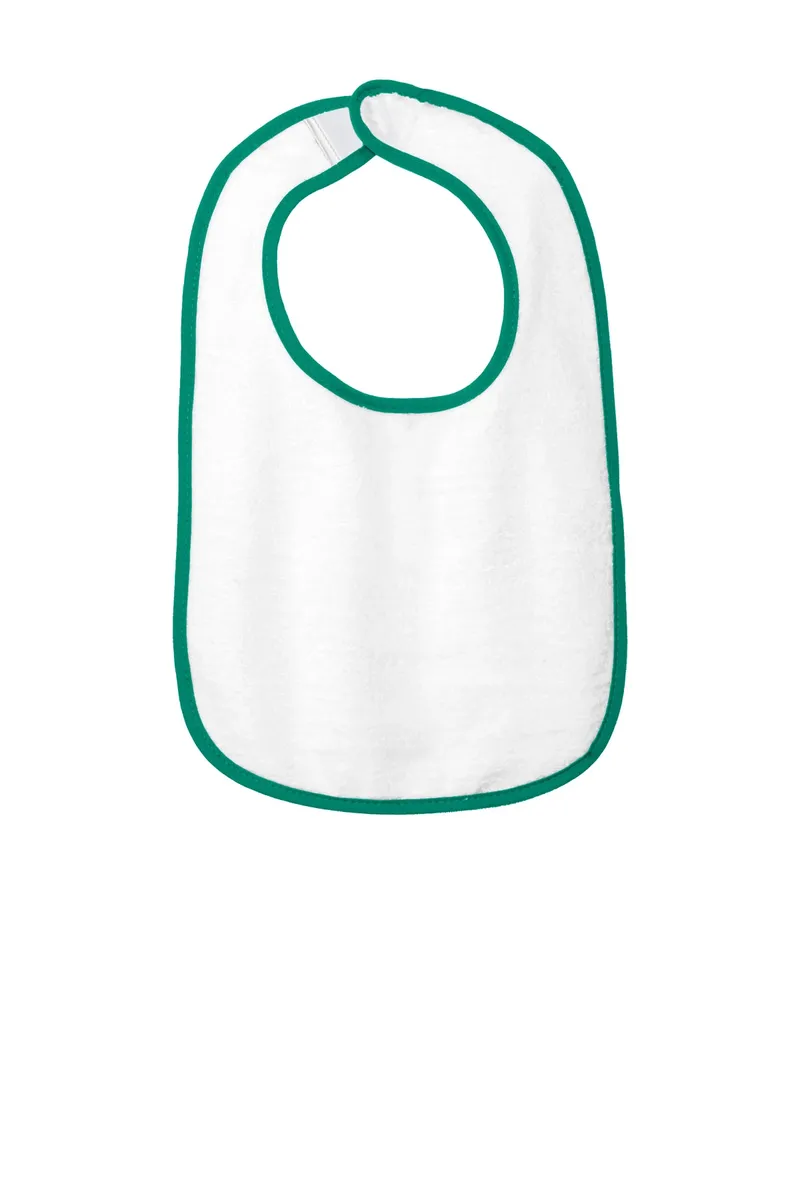 Rabbit Skins Infant Contrast Trim Terry Bib. RS1003 - additional view 7