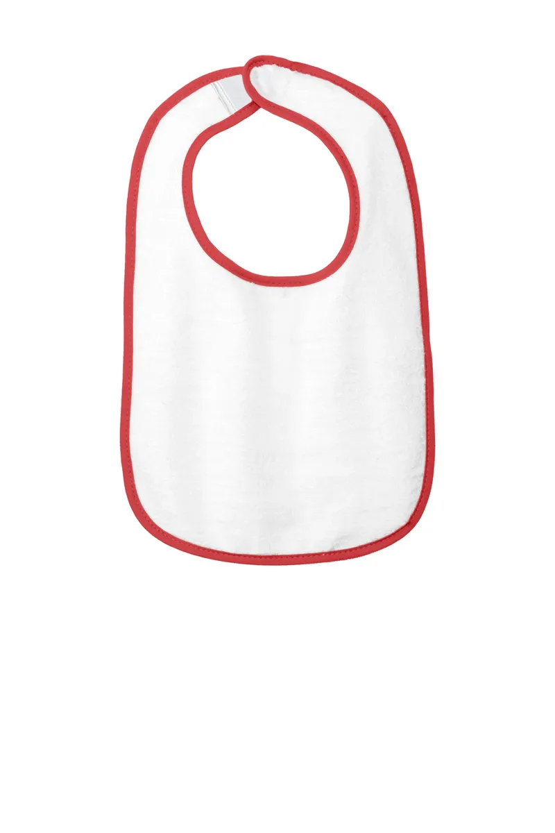 Rabbit Skins Infant Contrast Trim Terry Bib. RS1003 - additional view 3