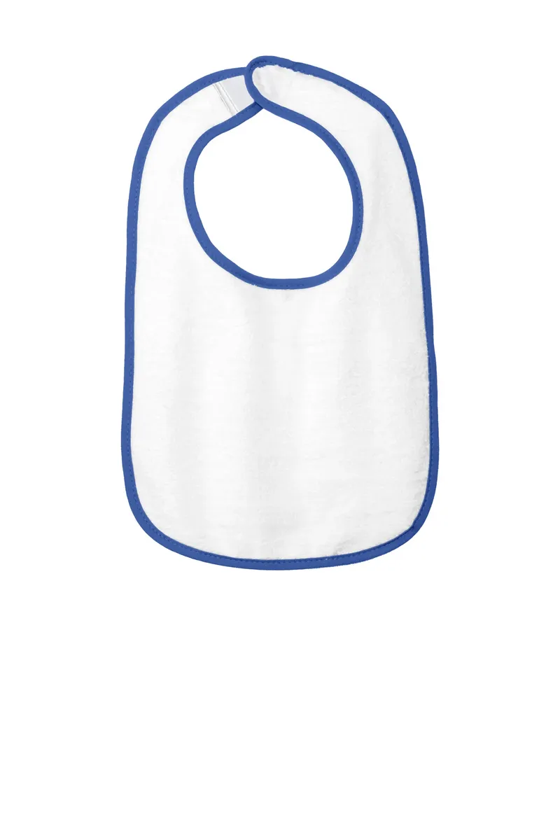 Rabbit Skins Infant Contrast Trim Terry Bib. RS1003 - additional view 1