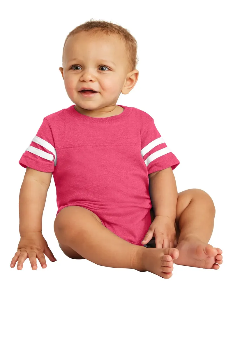 Rabbit Skins Infant Football Fine Jersey Bodysuit. RS4437 - additional view 1