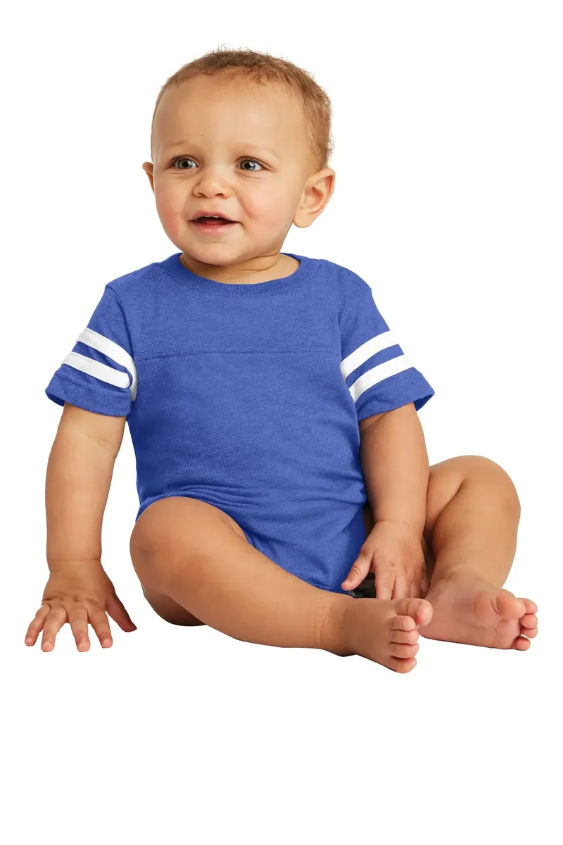 Rabbit Skins Infant Football Fine Jersey Bodysuit. RS4437 - additional view 2