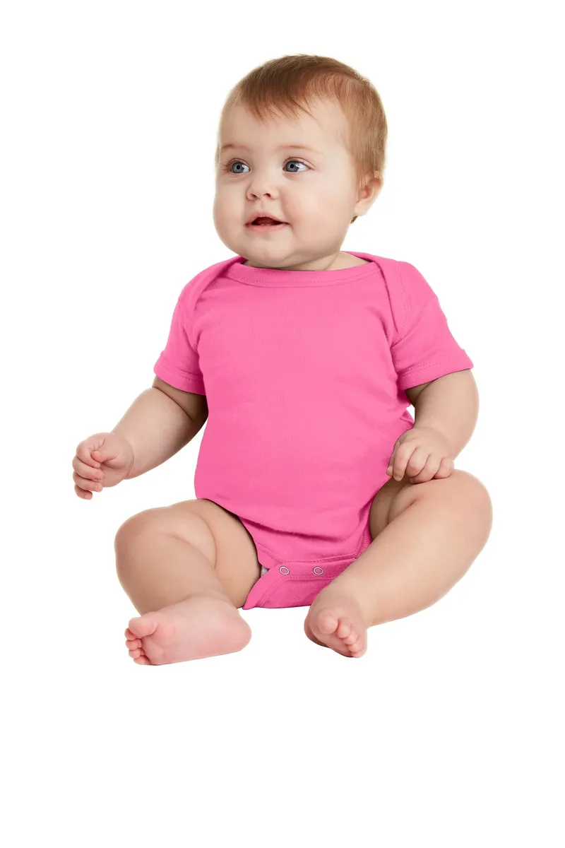 Rabbit Skins Infant Short Sleeve Baby Rib Bodysuit. RS4400 - additional view 1